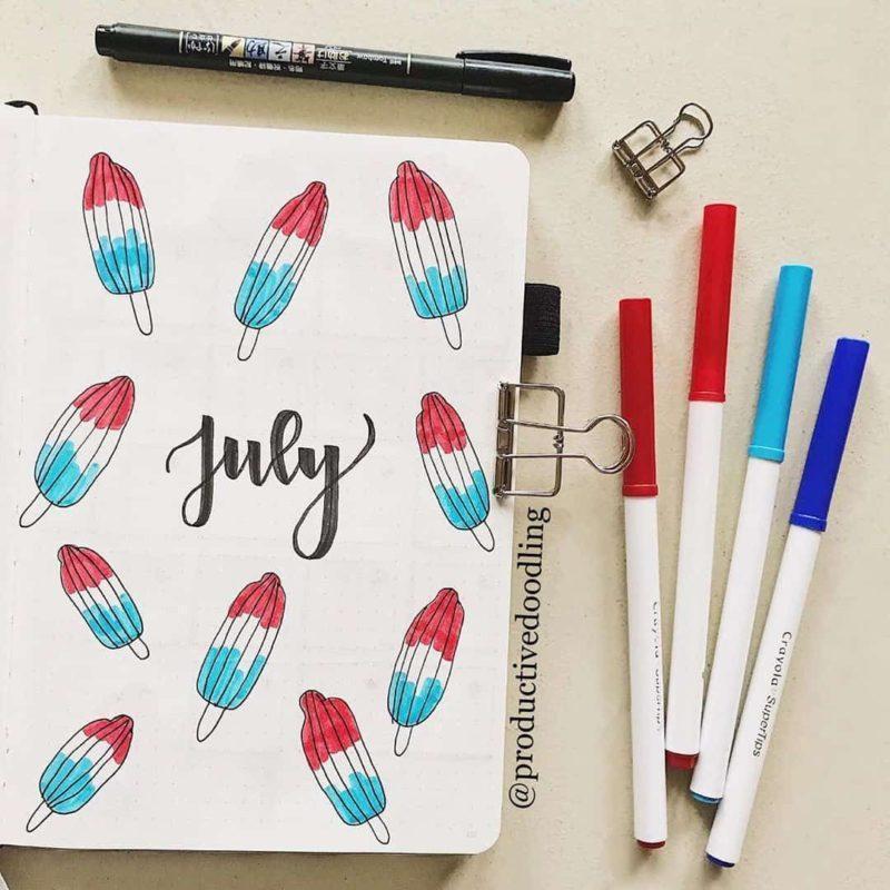 July Bullet Journal Cover Theme Ideas! - The Curious Planner