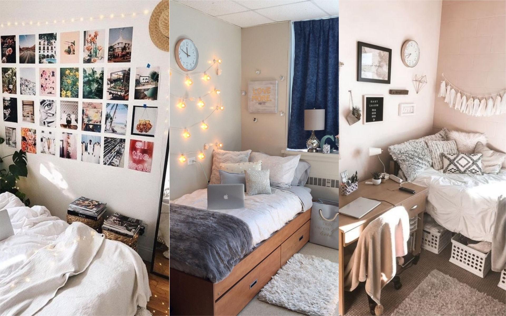 Get inspired by these uni room decoration ideas for your college dorm