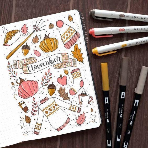 Top 23 Best Autumn/ Fall Bullet Journal Cover Theme Ideas You NEED To ...