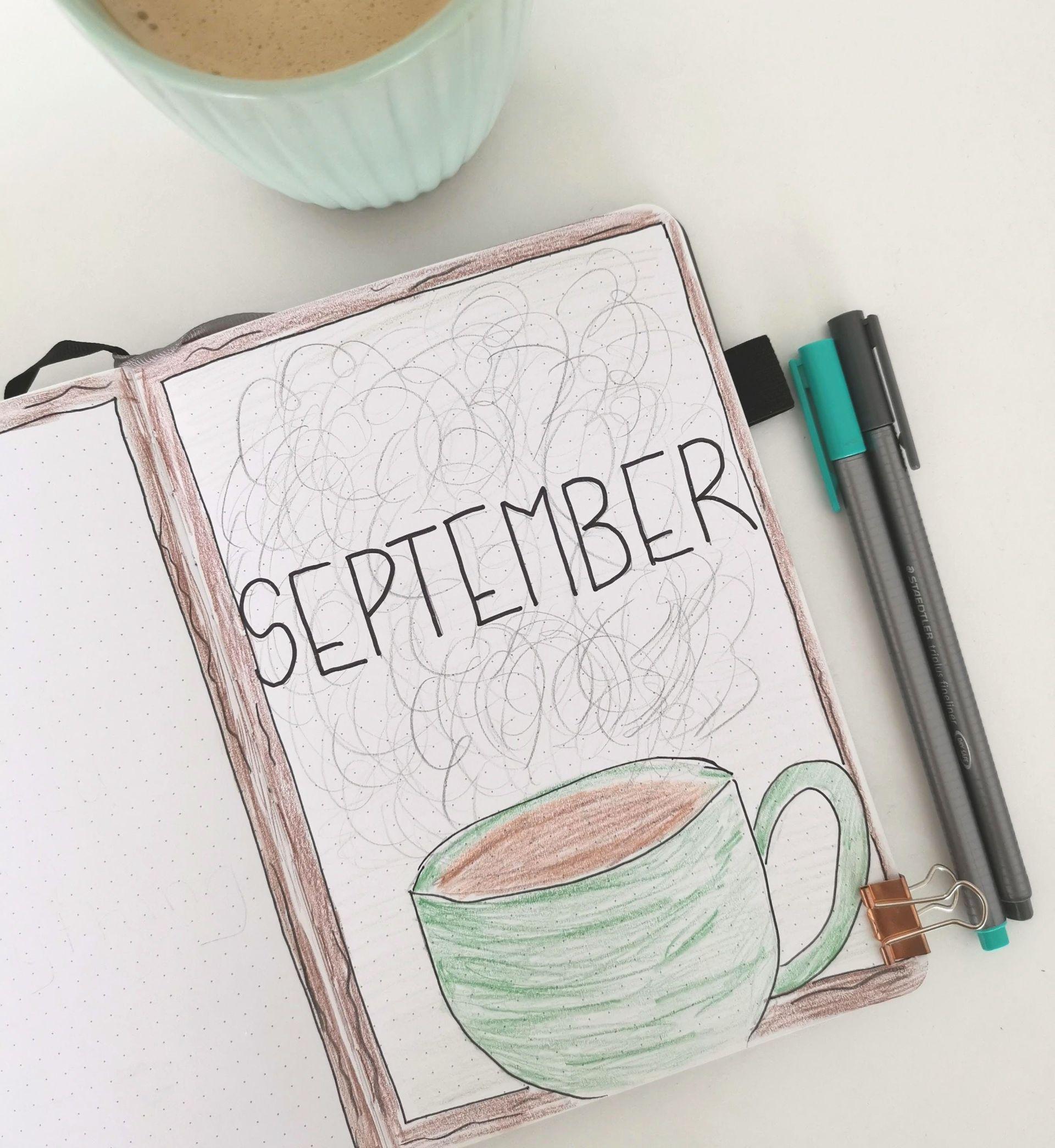 An Autumn Coffee Shop Theme | September Bullet Journal Set Up
