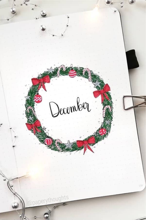 cute christmas bullet journal ideas