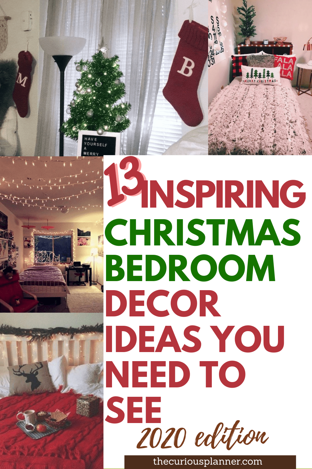 christmas decor ideas for bedrooms, christmas decor for dorm