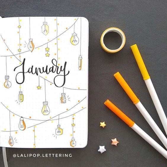 january bullet journal cover ideas printable
