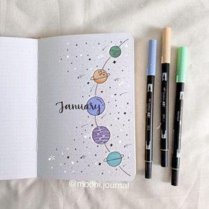 21 Genius January Bullet Journal Cover Ideas You MUST See - The Curious ...