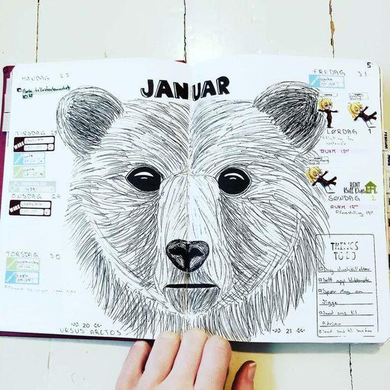 january bullet journal cover page ideas