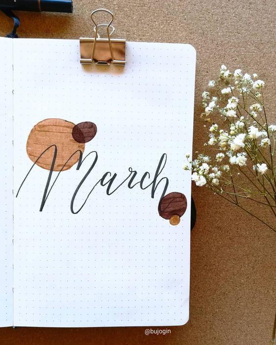 march bullet journal cover ideas