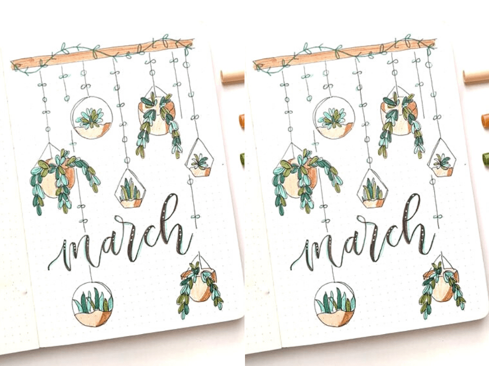 march bullet journal cover easy