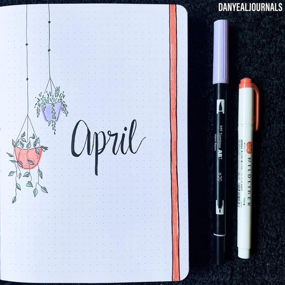 April Bullet Journal Cover Ideas Everyone NEEDS To See - The Curious ...