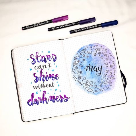may bullet journal cover blue