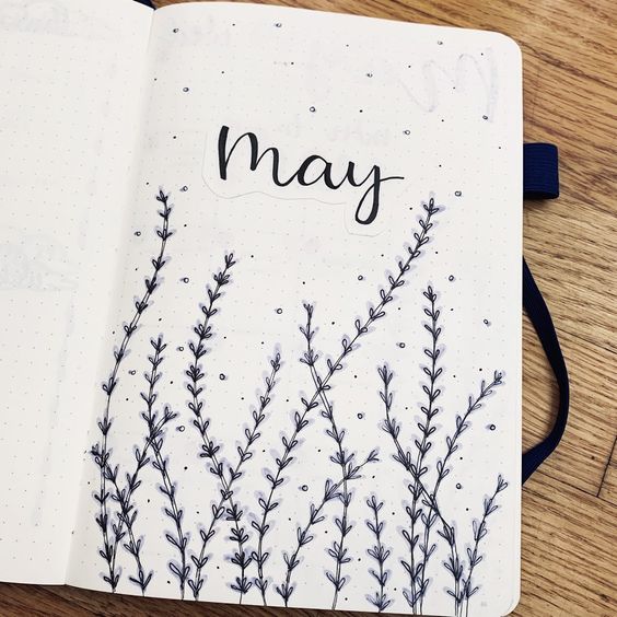may bullet journal cover floral