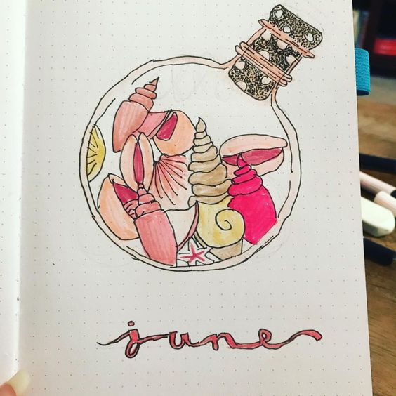 15+ Hot June Bullet Journal Cover Page Ideas you NEED To See - The ...