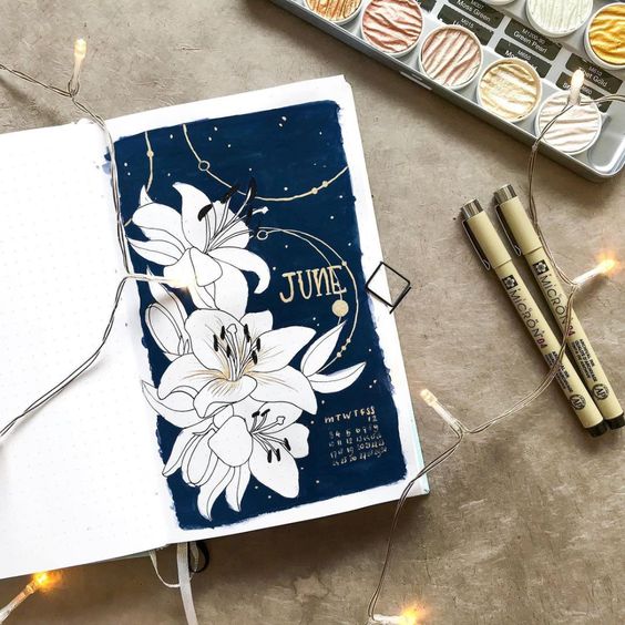 15+ Hot June Bullet Journal Cover Page Ideas you NEED To See - The ...