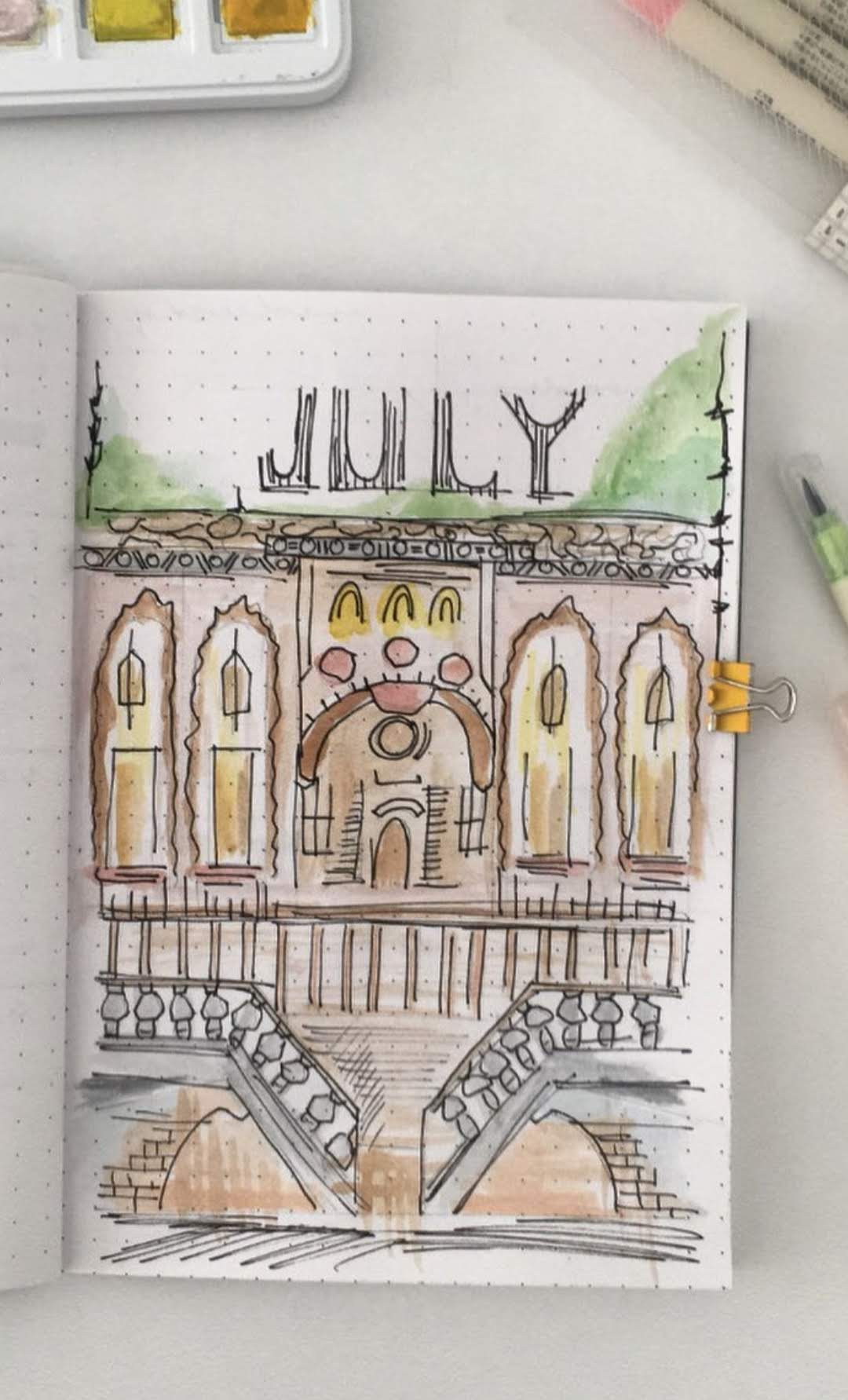 july bullet journal cover aesthetic