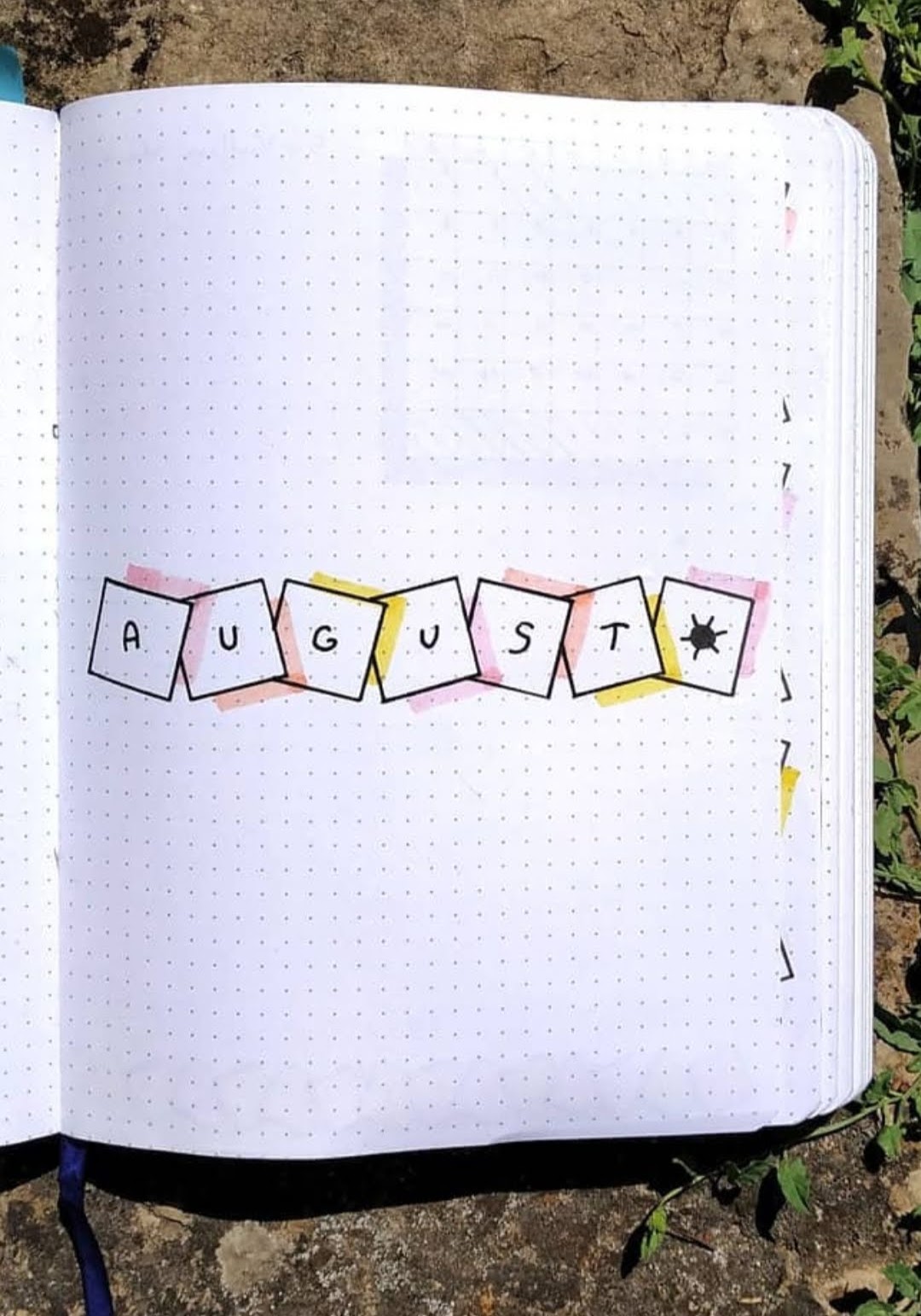 august bullet journal cover simple