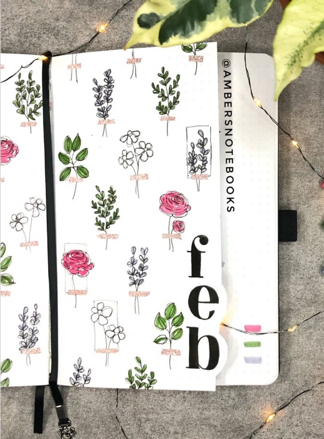 floral bullet journal cover ideas