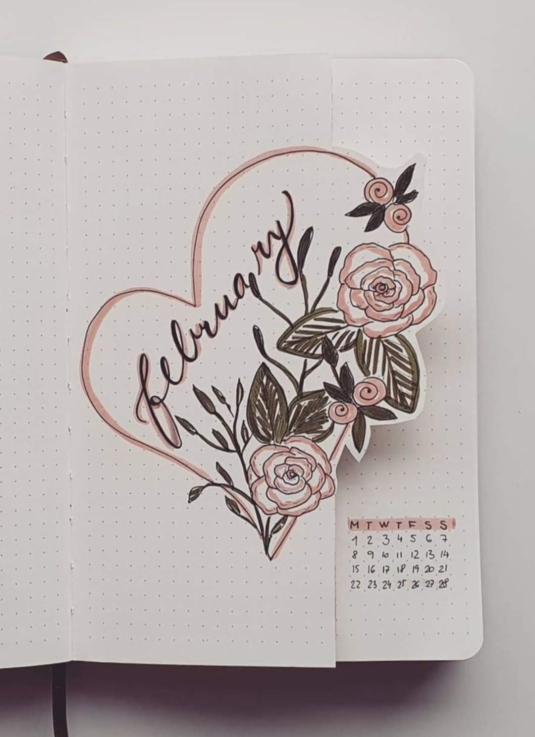 floral bullet journal cover page