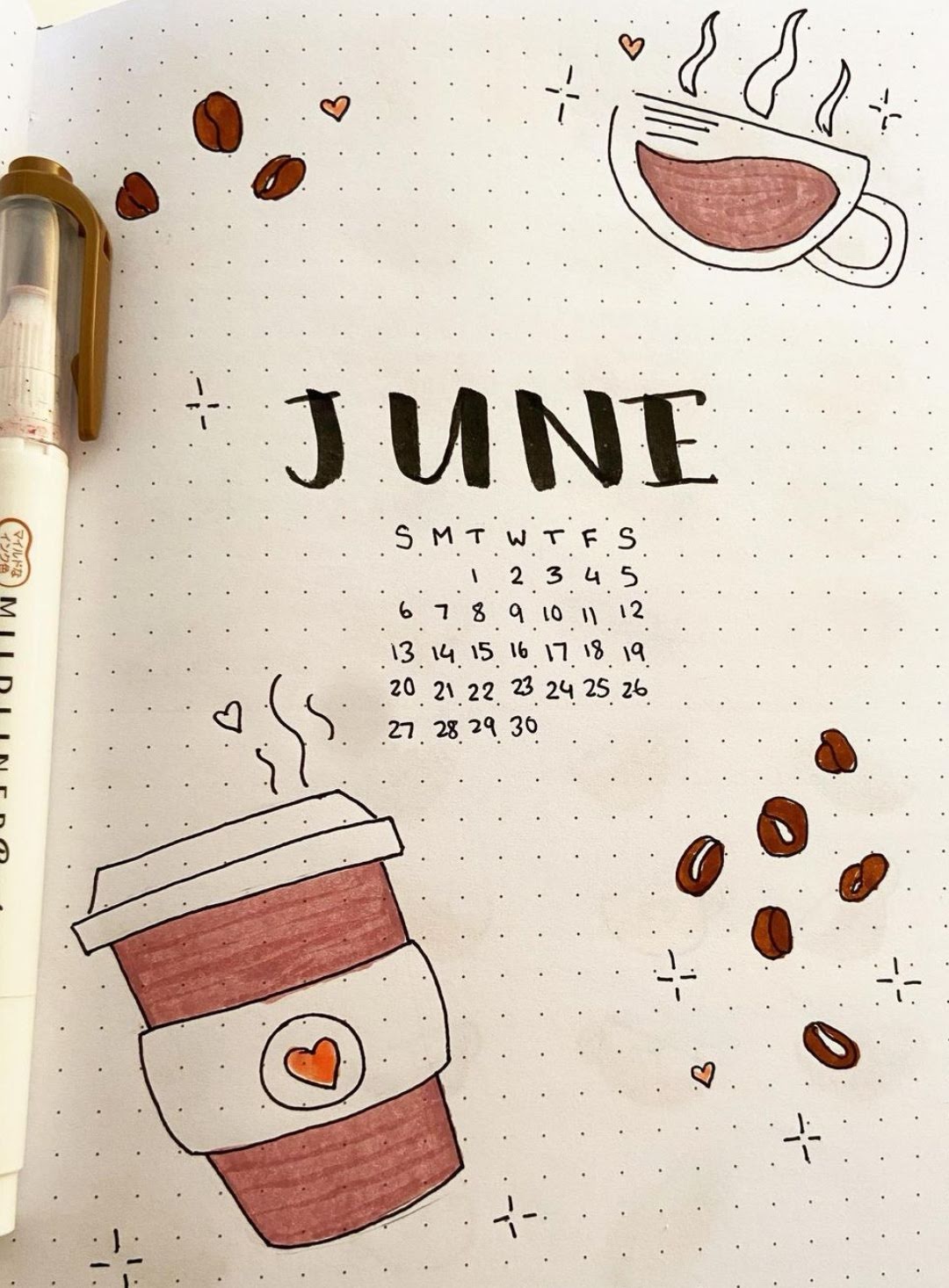 coffee bullet journal theme cover