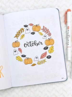 29+ Genius October Bullet Journal Cover Ideas for Spooky Season! - The ...