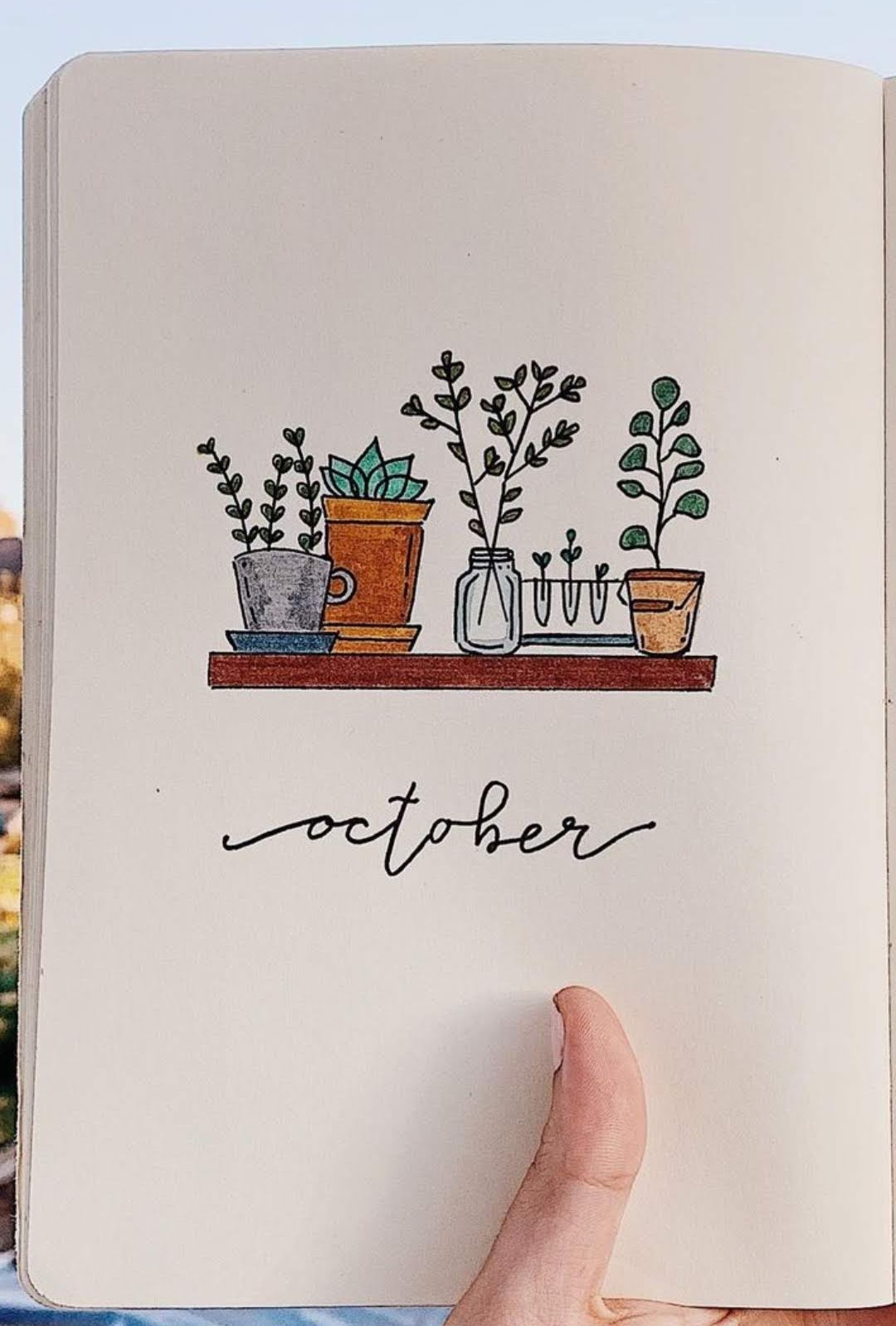 october bullet journal cover simple