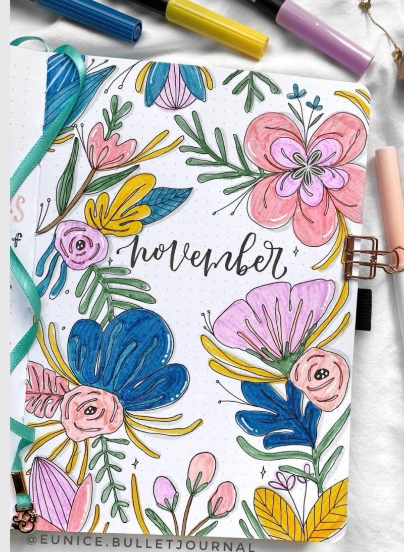 35+ Best November Bullet Journal Cover Page Ideas You'll Drool Over ...
