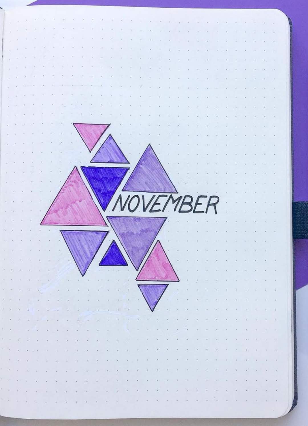 purple november bullet journal cover