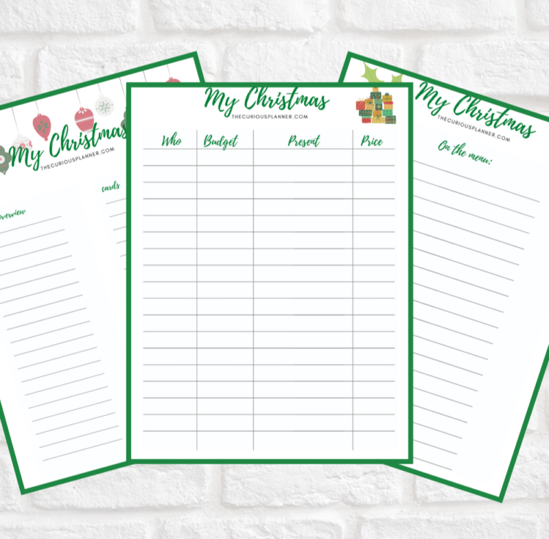 FREE 6 Page Christmas Planner Printable - The Curious Planner