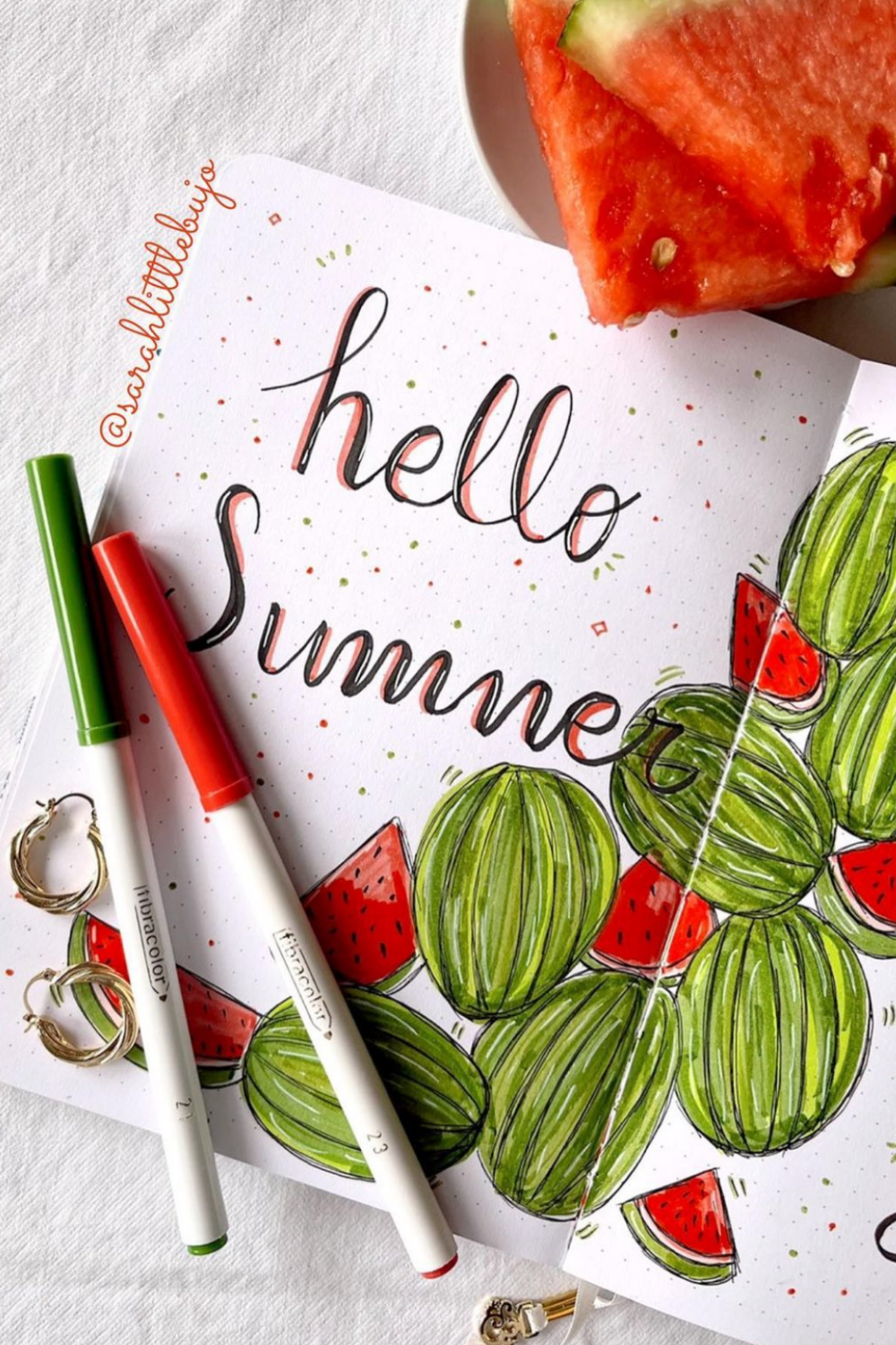 hello summer bullet journal ideas