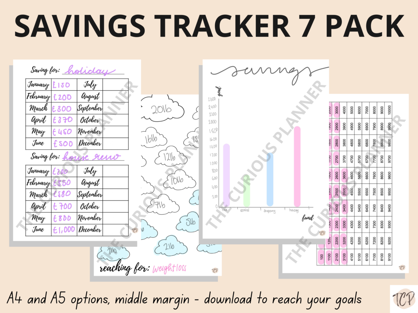 savings tracker printable