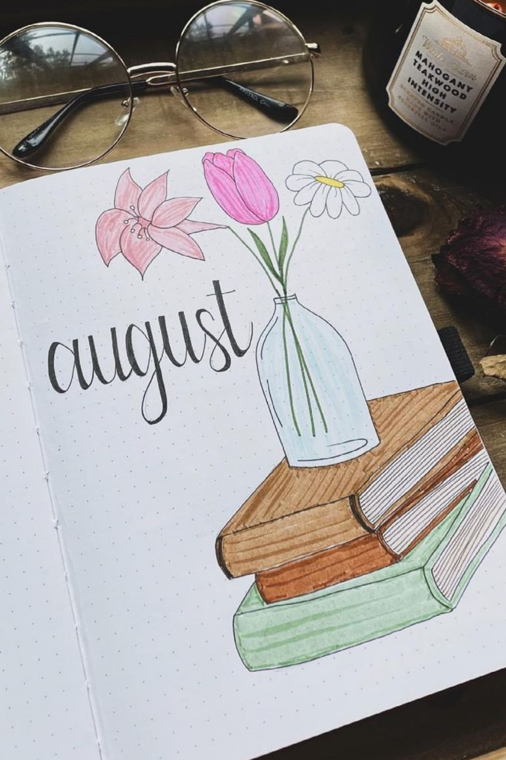 summer bullet journal ideas august