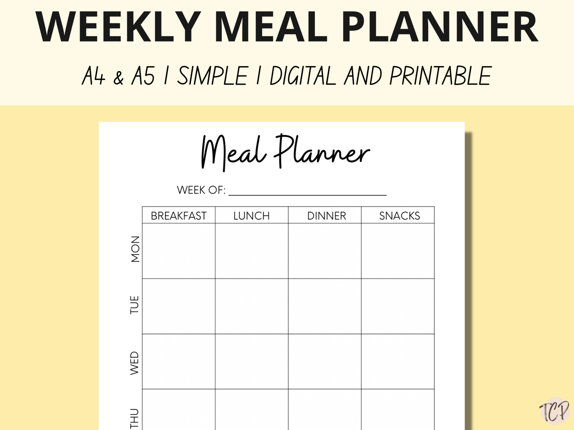 Free Meal Planner Printable That Will Make You Super Organized + How To ...