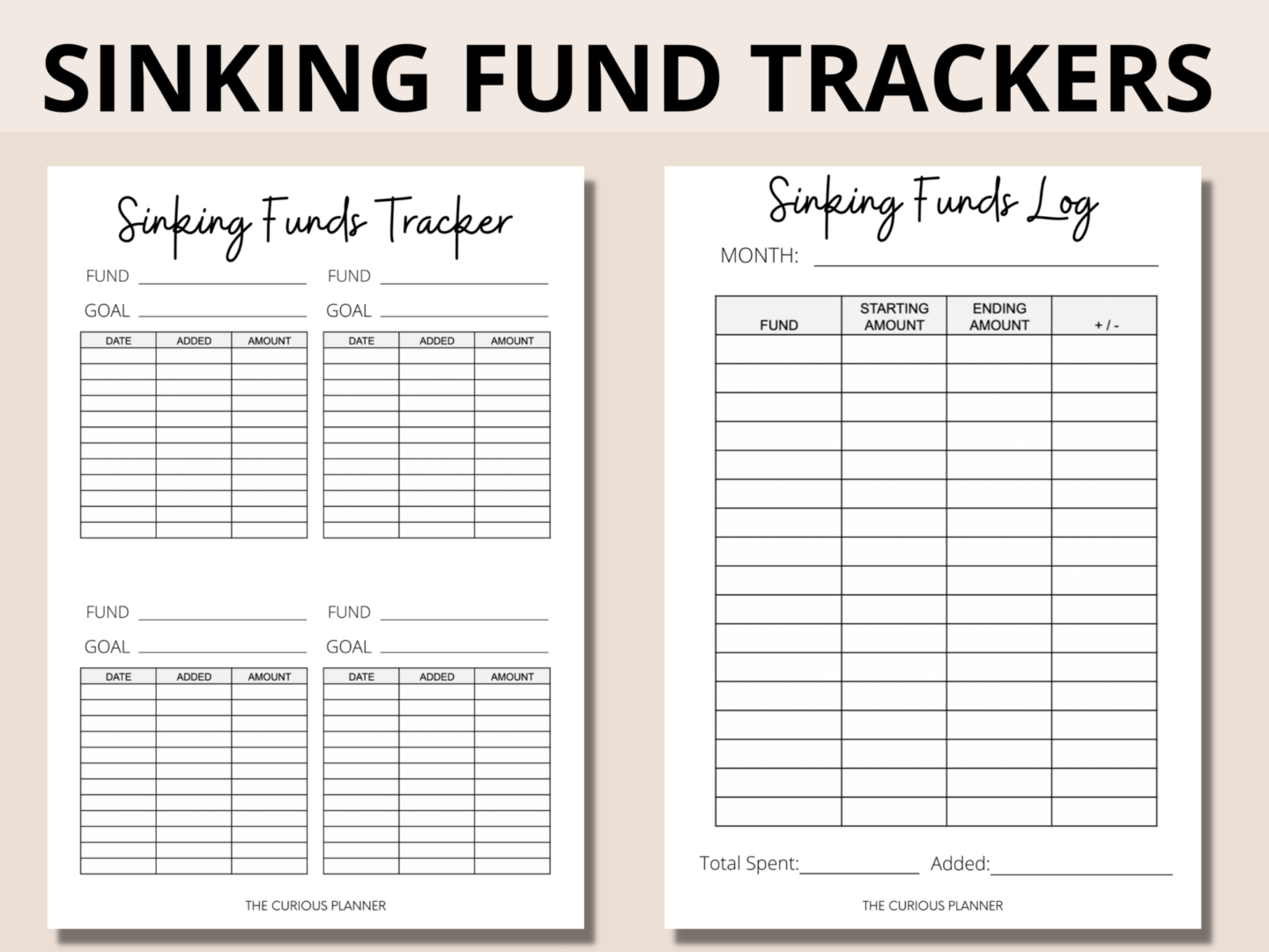 sinking funds tracker