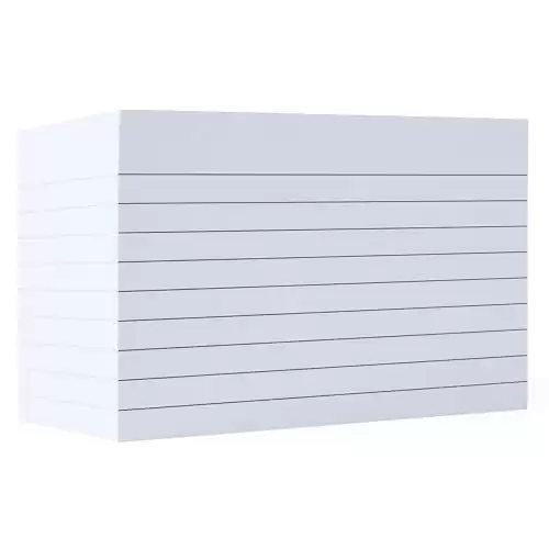 White Index Cards Revision Cards