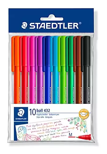 Staedtler Colourful Ballpoint Stick Pens