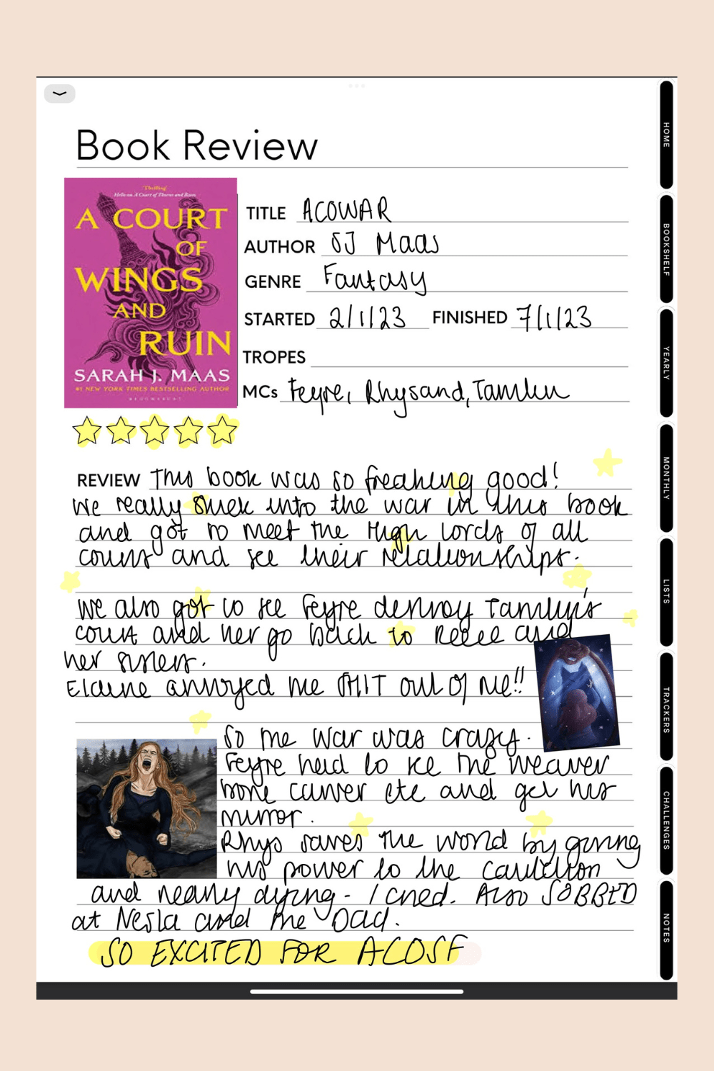 reading journal inspo for book lovers! here's a book review page :  r/DigitalPlanner