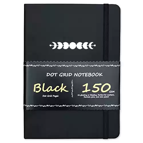 Bullet Dotted Journal Black Pages