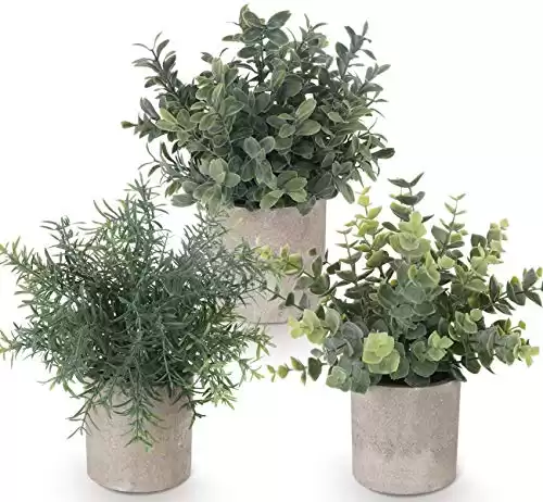 Set of 3 Potted Artificial Plants