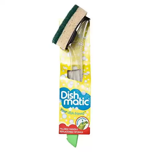 3 x Dishmatic Washing Up Brushes with Heavy Duty Sponge