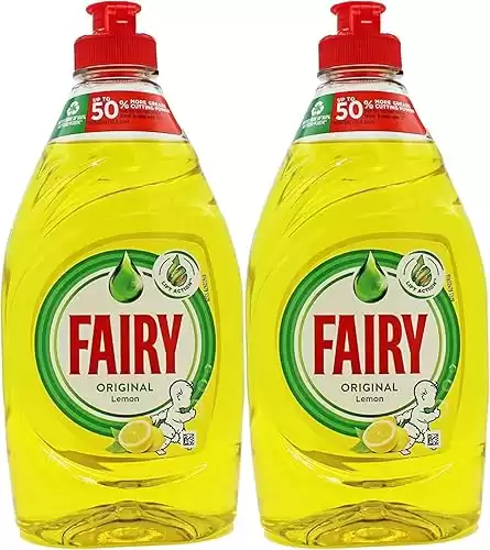 Fairy Original Lemon Washing Up Liquid Pack of 2.